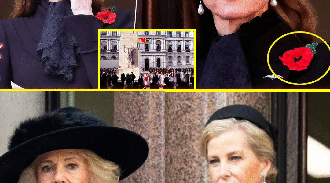 Britain in TEARS!! Princess Catherine of Wales BREAKS  9-year Royal Tradition on Remembrance Balcony – the Heartbreaking Reason that Left Camilla & Sophie STUNNED