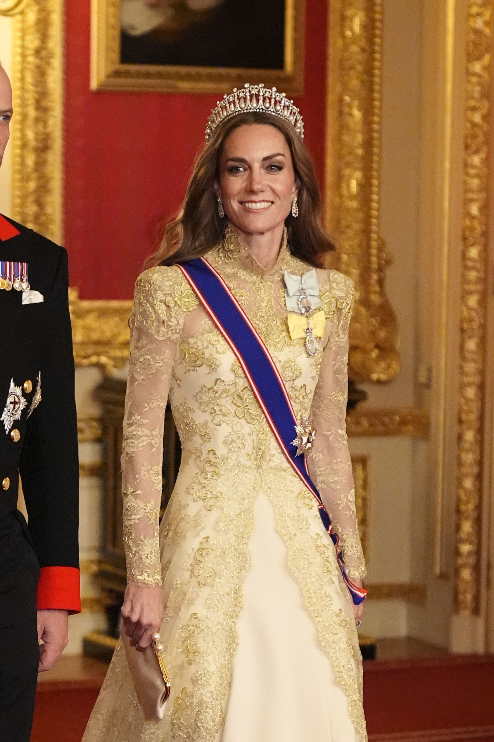 Kate Middleton Wears a Dazzling Tiara Beloved by Princess Diana to the State Dinner at Windsor Castle