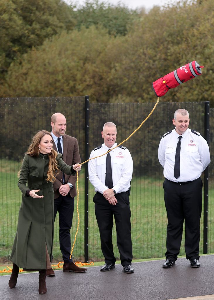Kate Middleton jokes about driving with the 'sirens on' during fire service visit in Northern Ireland with Prince William | HELLO!