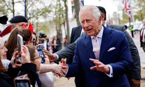 King Charles, William and Kate take surprise walk among crowds on the Mall | King Charles coronation | The Guardian