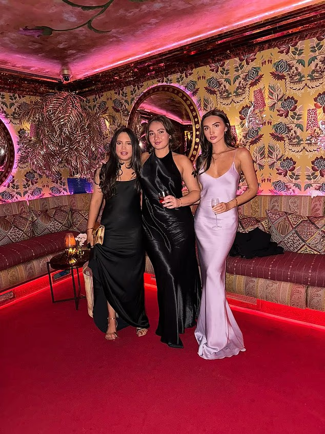 Victoria Beckham 's party guests have shared a look inside her lavish afterparty following the London premiere of her Netflix documentary on Wednesday night (pictured Victoria's nieces Quincy, Liberty and Tallulah)