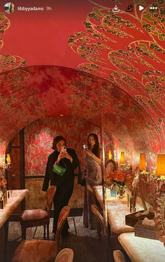 The snaps revealed the club's stunning powder room - complete with Victoria Beckham perfumes