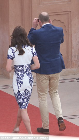 The royal then replaced his sunglasses in an effort to conceal his emotion while he was accompanied by his ever loyal wife