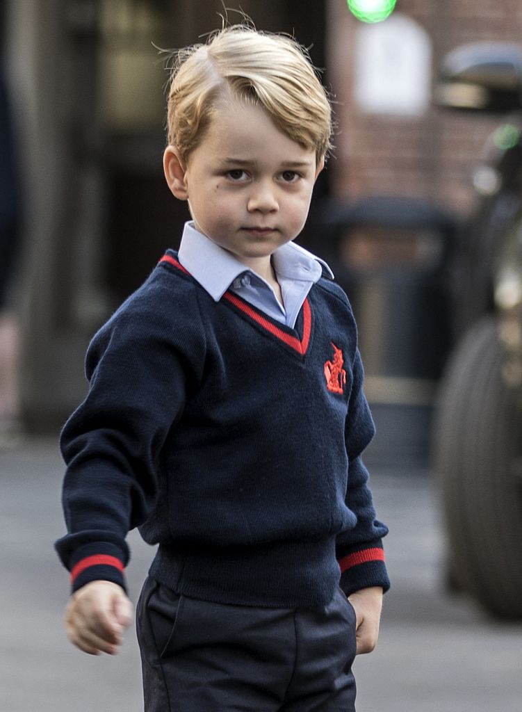 Prince George's first day at Thomas's school, Battersea