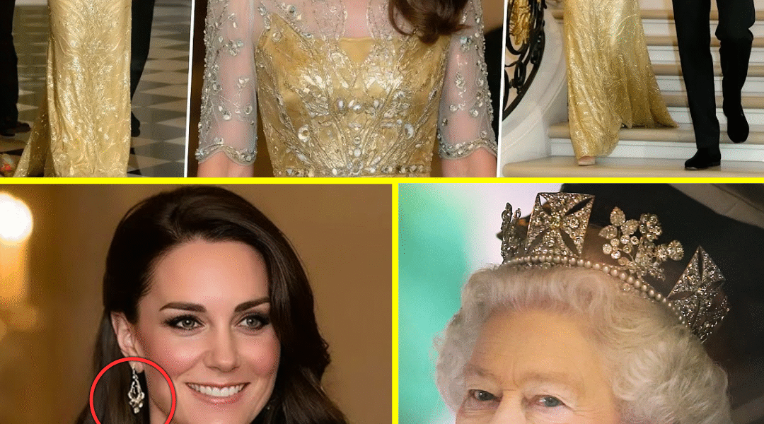 BREAKING TODAY: Princess Catherine’s Radiant Look In Jenny Packham And Late Queen’s Heirloom Jewelry Set STEAL THE SHOW At The British Embassy Gala With William