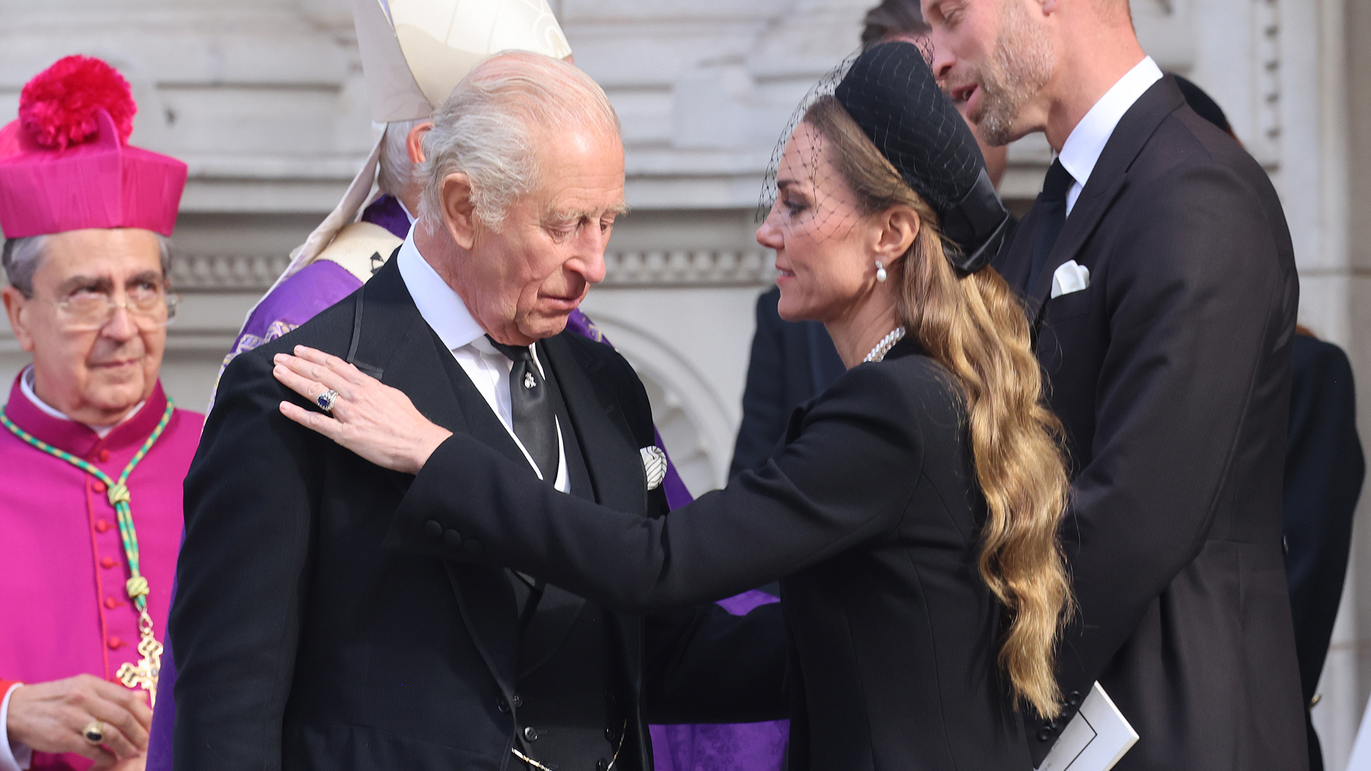 Kate Middleton and King Charles Shared a Sweet Moment at the Duchess of Kent's Funeral | Marie Claire