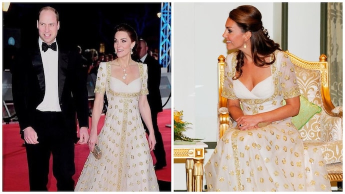Kate Middleton repeats 8-year-old gown at BAFTAs 2020 with Prince William. All pics - India Today