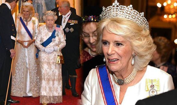 Camilla, Duchess of Cornwall wears stunning Greville tiara at Diplomatic Corps reception | Express.co.uk