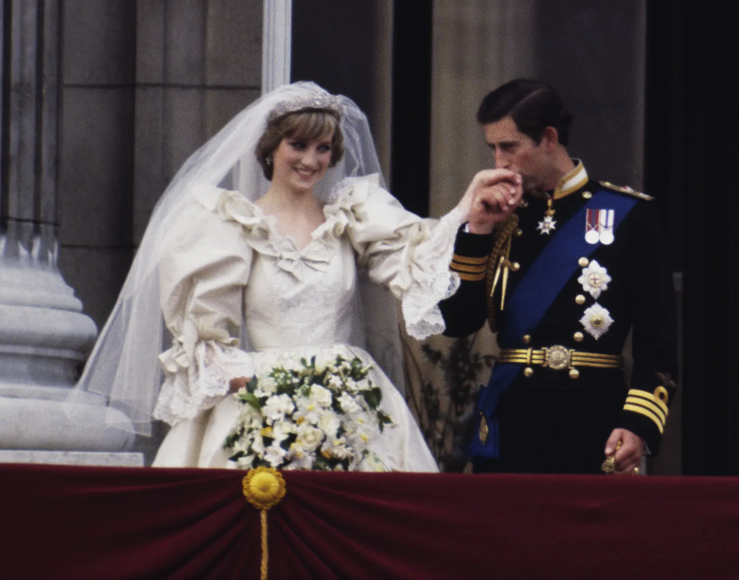 Princess Diana and Prince Charles on their July 29, 1981 wedding day