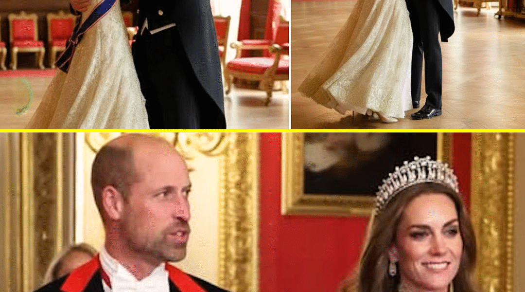Fans MESMERIZED! Catherine and William STUN In Gorgeous Outfits As They Shared a Sweet Hand-in-hand Moment  At Windsor Castle State Banquet