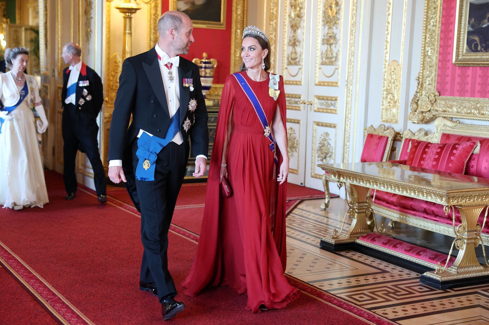 Kate Middleton, Princess Of Wales, Wears Sarah Burton's Givenchy For A State Dinner At Windsor Castle | British Vogue