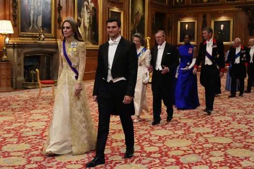 Snubbed? Tiffany Trump walks behind husband, Kate Middleton at banquet