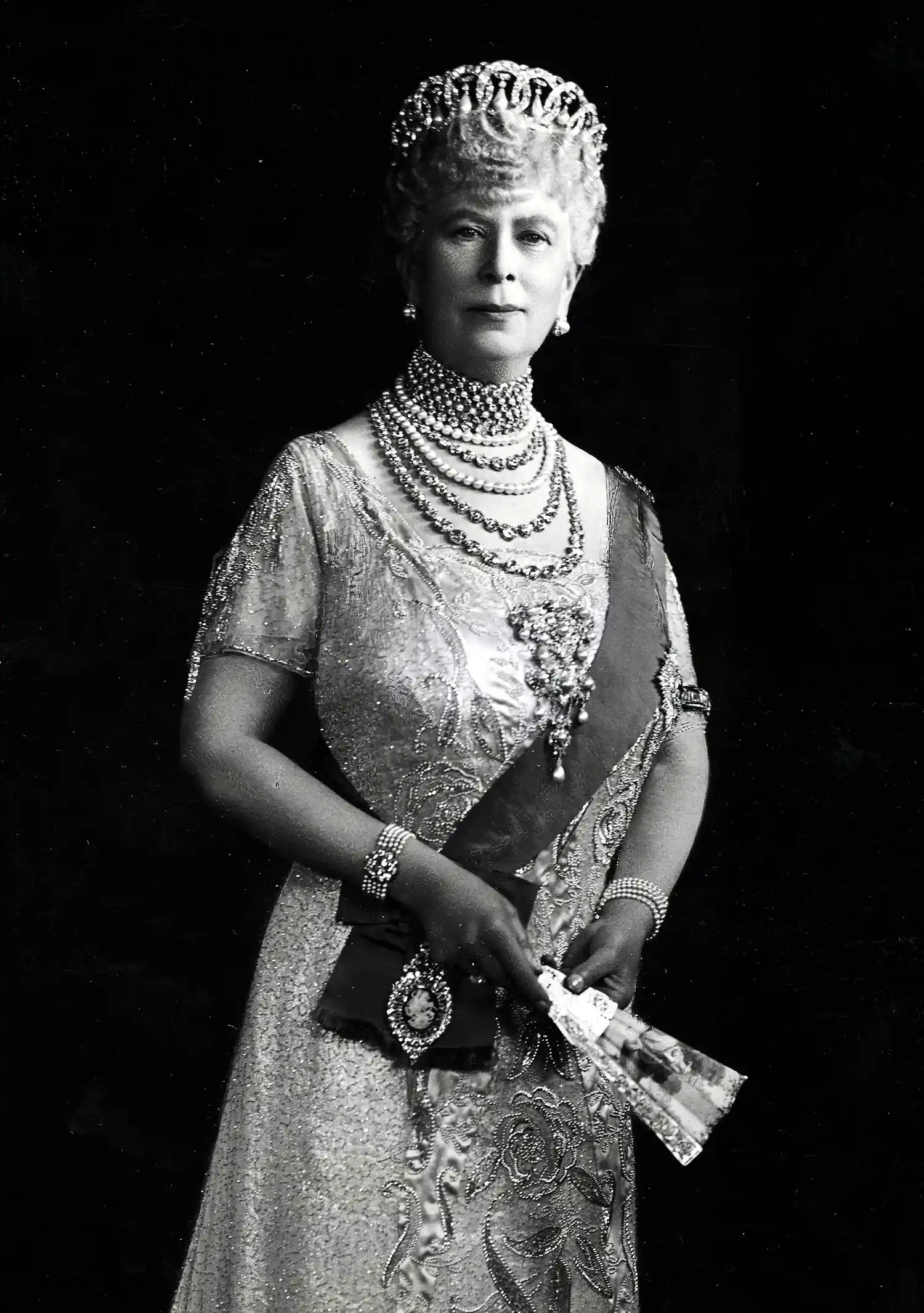 Peter Phillips's great-grandmother, Queen Mary of Teck, in 1935.