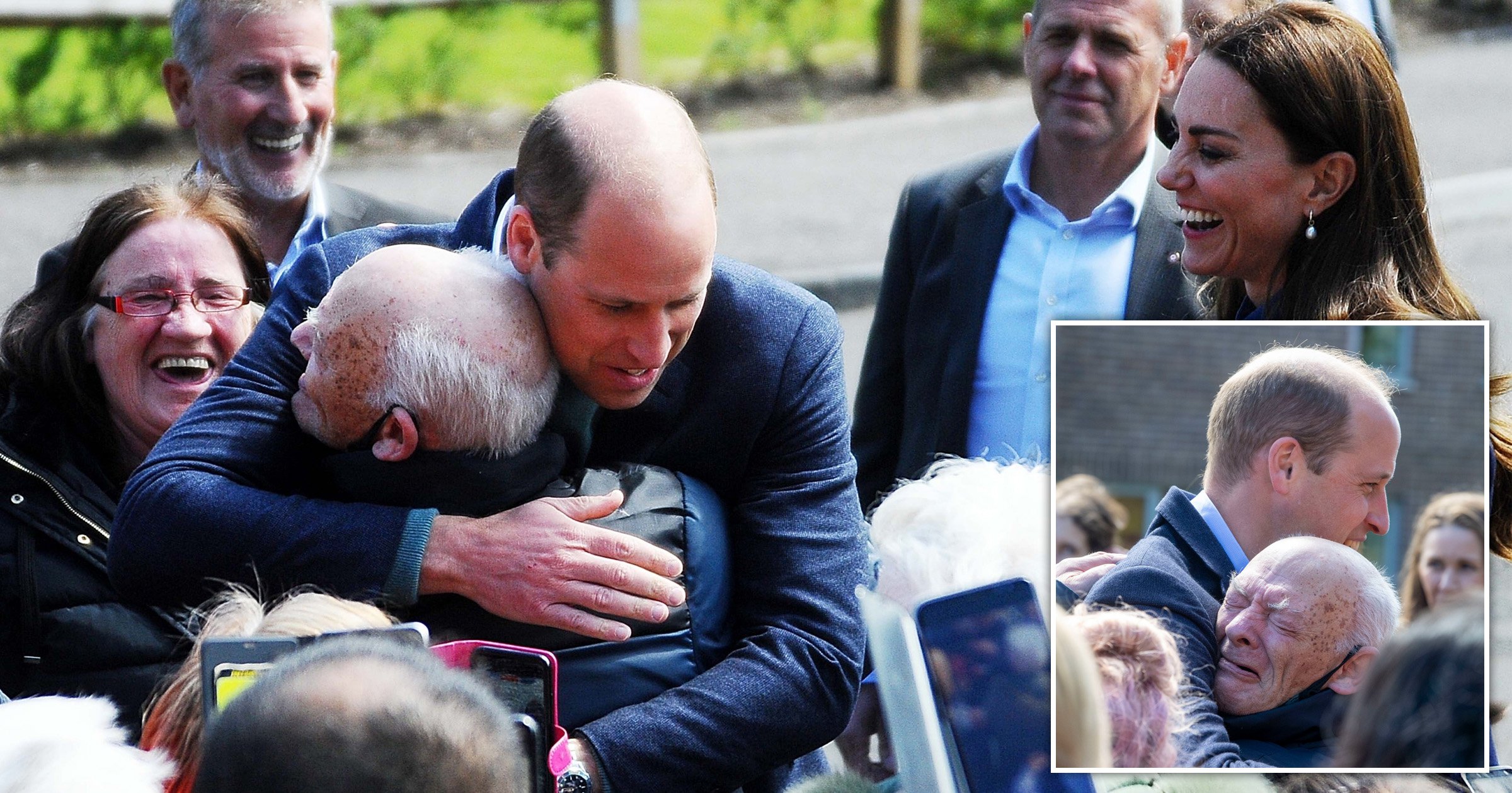 Elderly man overwhelmed with joy as he gets a hug from Prince William |  Metro News