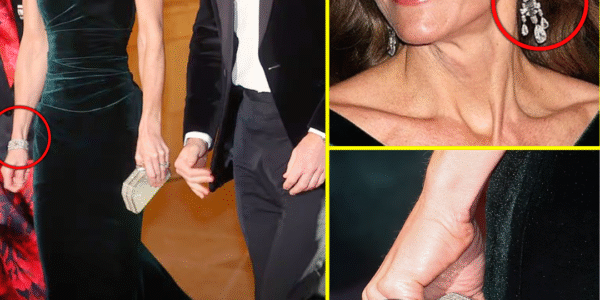 Just MINUTES AGO: All Eyes Were On Princess Catherine of Wales In a Green Velvet Gown and the late Queen’s Diamond Cartier Earrings as she and Prince William Attend Star-studded Royal Variety Performance