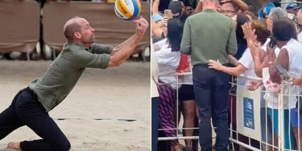 Wild about Wills! The Prince of Wales just sent hearts racing (and social media into meltdown) after showing off his sporty side during a surprise beach volleyball match in Brazil — and let’s just say, the crowd noticed. Dressed down in casual shorts and a polo, Prince William joined locals for a friendly game on the sands of Rio de Janeiro — but once the match was over, the royal found himself surrounded by very enthusiastic fans. Cheers erupted, phones went up, and dozens of excited onlookers rushed forward for hugs, handshakes, and selfies. Security struggled to keep up as the prince laughed his way through the chaos, proving once again why he’s one of the world’s most beloved royals. Witnesses say the future king’s athleticism (and charm) stole the show — from his competitive serves to that signature easygoing smile. And once the photos hit social media, it was game over. #WildAboutWills began trending as fans gushed over his down-to-earth demeanor and, yes… his royal form. “He’s serving king energy on AND off the court,” one commenter wrote. “Brazil didn’t stand a chance.” It’s not every day you see royalty swap palace walls for palm trees and sunshine — and this rare glimpse of William letting loose has the internet buzzing like never before Wild about Wills! The Prince of Wales just sent hearts racing (and social media into meltdown) after showing off his sporty side during a surprise beach volleyball match in Brazil — and let’s just say, the crowd noticed. Dressed down in casual shorts and a polo, Prince William joined locals for a friendly game on the sands of Rio de Janeiro — but once the match was over, the royal found himself surrounded by very enthusiastic fans. Cheers erupted, phones went up, and dozens of excited onlookers rushed forward for hugs, handshakes, and selfies. Security struggled to keep up as the prince laughed his way through the chaos, proving once again why he’s one of the world’s most beloved royals. Witnesses say the future king’s athleticism (and charm) stole the show — from his competitive serves to that signature easygoing smile. And once the photos hit social media, it was game over. #WildAboutWills began trending as fans gushed over his down-to-earth demeanor and, yes… his royal form. “He’s serving king energy on AND off the court,” one commenter wrote. “Brazil didn’t stand a chance.” It’s not every day you see royalty swap palace walls for palm trees and sunshine — and this rare glimpse of William letting loose has the internet buzzing like never before
