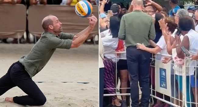 Wild about Wills! The Prince of Wales just sent hearts racing (and social media into meltdown) after showing off his sporty side during a surprise beach volleyball match in Brazil — and let’s just say, the crowd noticed. Dressed down in casual shorts and a polo, Prince William joined locals for a friendly game on the sands of Rio de Janeiro — but once the match was over, the royal found himself surrounded by very enthusiastic fans. Cheers erupted, phones went up, and dozens of excited onlookers rushed forward for hugs, handshakes, and selfies. Security struggled to keep up as the prince laughed his way through the chaos, proving once again why he’s one of the world’s most beloved royals. Witnesses say the future king’s athleticism (and charm) stole the show — from his competitive serves to that signature easygoing smile. And once the photos hit social media, it was game over. #WildAboutWills began trending as fans gushed over his down-to-earth demeanor and, yes… his royal form. “He’s serving king energy on AND off the court,” one commenter wrote. “Brazil didn’t stand a chance.” It’s not every day you see royalty swap palace walls for palm trees and sunshine — and this rare glimpse of William letting loose has the internet buzzing like never before Wild about Wills! The Prince of Wales just sent hearts racing (and social media into meltdown) after showing off his sporty side during a surprise beach volleyball match in Brazil — and let’s just say, the crowd noticed. Dressed down in casual shorts and a polo, Prince William joined locals for a friendly game on the sands of Rio de Janeiro — but once the match was over, the royal found himself surrounded by very enthusiastic fans. Cheers erupted, phones went up, and dozens of excited onlookers rushed forward for hugs, handshakes, and selfies. Security struggled to keep up as the prince laughed his way through the chaos, proving once again why he’s one of the world’s most beloved royals. Witnesses say the future king’s athleticism (and charm) stole the show — from his competitive serves to that signature easygoing smile. And once the photos hit social media, it was game over. #WildAboutWills began trending as fans gushed over his down-to-earth demeanor and, yes… his royal form. “He’s serving king energy on AND off the court,” one commenter wrote. “Brazil didn’t stand a chance.” It’s not every day you see royalty swap palace walls for palm trees and sunshine — and this rare glimpse of William letting loose has the internet buzzing like never before