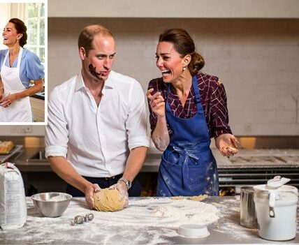 “The Great Buckingham Bake Off” — and it’s the cutest royal chaos ever!  The royal kitchen turned into a whirlwind of flour, laughter, and love when Prince William declared he could “totally bake better cakes than Kate.” Twenty minutes later? There was flour on the ceiling, chocolate smudged across William’s face, and a cake that looked… well, royally questionable. But instead of getting competitive, Princess Kate was laughing so hard she had tears in her eyes. When William handed her the first slice — uneven, messy, but made with love — she whispered with that sweet smile: “This is why I married you.” It wasn’t just about baking. It was about laughter, teamwork, and the kind of love that stays warm no matter how messy life (or the kitchen) gets
