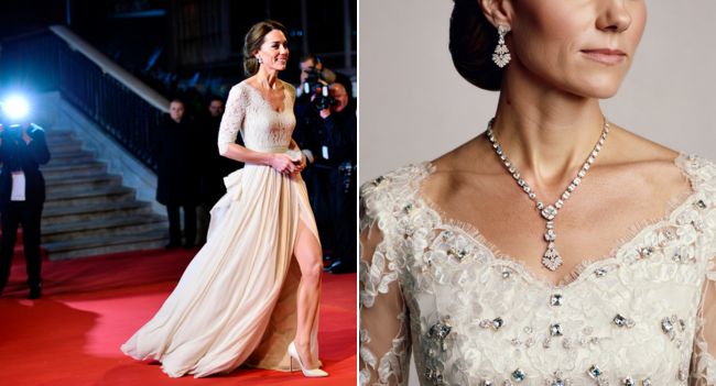 JUST IN: The world froze as Princess Catherine stepped onto the red carpet…  For a moment, everything stopped. Cameras flashed, whispers turned to awe, and even the crowd seemed to hold its breath as Princess Catherine emerged — radiant, poised, and utterly fearless.  Dressed in a breathtaking white lace gown with a daring thigh-high slit, she didn’t just walk the red carpet… she redefined it. The delicate lace shimmered under the lights, blending royal grace with modern confidence in a way we’ve never seen before.  Every step she took told a story — of evolution, of quiet power, of a woman no longer content to stand in the background. This was not just a fashion moment. It was a declaration. A new era of royalty unfolding in real time.  Spectators gasped. Stylists applauded. And social media exploded, calling it “the moment that changed royal fashion forever.”  Because it wasn’t just about a dress. It was about a woman stepping fully into her strength, balancing elegance with edge, tradition with transformation.  Poised. Powerful. Unforgettable. Princess Catherine didn’t just wear a gown — she wore her freedom