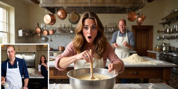 THE MYSTERY OF THE MISSING RING! What happens when royal romance meets a Sunday breakfast surprise? A royal kitchen drama no one saw coming! Earlier today, Buckingham Palace was in full panic mode when Princess Catherine’s iconic sapphire engagement ring — yes, the one once worn by Princess Diana — mysteriously disappeared for ten whole minutes! The royal staff scrambled everywhere — drawers opened, aprons checked, even the corgis looked suspicious! But just when everyone feared the worst, a glimmer of blue appeared… in a bowl of pancake batter! Turns out, Prince William had been secretly making breakfast for Kate — flour flying, love in the air — when the ring “slipped” into the mix. His adorable confession? “I was trying to surprise her with breakfast… and the ring wanted to be part of the romance.” Catherine couldn’t help but laugh, brushing flour off his nose and declaring it “the sweetest royal mess ever.” Yes, the ring was rescued (and thoroughly cleaned!), the pancakes were served, and the morning ended not with panic — but with giggles, syrup, and sparkle. Because let’s be honest — when you combine love and pancakes, you can always expect a little extra sparkle!