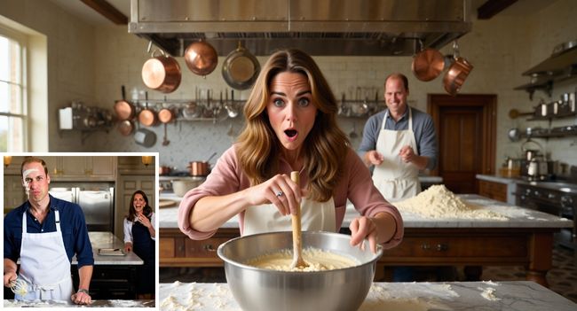 THE MYSTERY OF THE MISSING RING! What happens when royal romance meets a Sunday breakfast surprise? A royal kitchen drama no one saw coming! Earlier today, Buckingham Palace was in full panic mode when Princess Catherine’s iconic sapphire engagement ring — yes, the one once worn by Princess Diana — mysteriously disappeared for ten whole minutes! The royal staff scrambled everywhere — drawers opened, aprons checked, even the corgis looked suspicious! But just when everyone feared the worst, a glimmer of blue appeared… in a bowl of pancake batter! Turns out, Prince William had been secretly making breakfast for Kate — flour flying, love in the air — when the ring “slipped” into the mix. His adorable confession? “I was trying to surprise her with breakfast… and the ring wanted to be part of the romance.” Catherine couldn’t help but laugh, brushing flour off his nose and declaring it “the sweetest royal mess ever.” Yes, the ring was rescued (and thoroughly cleaned!), the pancakes were served, and the morning ended not with panic — but with giggles, syrup, and sparkle. Because let’s be honest — when you combine love and pancakes, you can always expect a little extra sparkle!