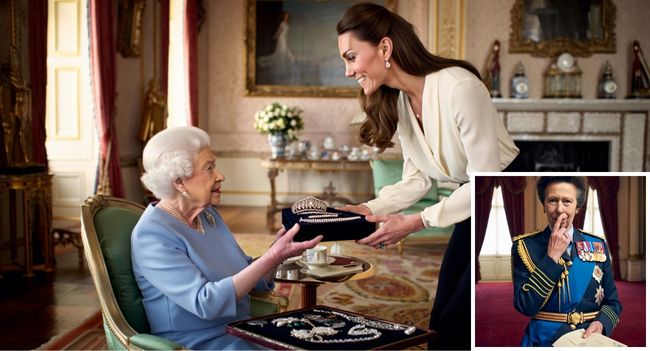 “The Queen Chose Kate” — A Royal Secret Finally Revealed. In a revelation that has stunned royal watchers and insiders alike, Princess Anne has shared one of the late Queen Elizabeth II’s most private wishes — and it involves the Princess of Wales.  Before her passing, Her Majesty quietly chose Kate Middleton as the guardian of her most cherished royal jewels — including a rare sapphire tiara and a brooch once worn by Queen Victoria. These aren’t just glittering heirlooms… they’re pieces of history, symbols of duty, strength, and grace — qualities the Queen saw reflected in Kate herself. According to Princess Anne, the late monarch “always knew Kate would carry the crown, not just on her head, but in her heart.” Those words reveal a legacy far deeper than gold or gemstones — a passing of trust, tradition, and destiny.  As whispers of more royal secrets begin to surface, one question lingers in the minds of fans everywhere…