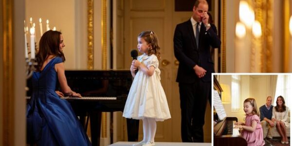 A Whisper for Diana — The Tribute That Touched the World. In the quiet glow of candlelight, where history meets memory, a moment unfolded that words can barely describe. Imagine Princess Charlotte — her tiny hands trembling, her heart full — standing beside her mother, Princess Catherine, at the piano inside Kensington Palace. No cameras. No ceremony. Just love. Just family.  As Catherine began to play Elton John’s “Your Song,” Charlotte took a deep breath… and began to sing. Her voice — fragile yet full of emotion — carried through the hall like a whisper across time. A granddaughter singing for the grandmother she never met, guided by the mother who knows what that loss feels like. Prince William stood nearby, silent and teary-eyed, watching his daughter give a gift more powerful than any royal speech: a song for Princess Diana.  When the final note faded, Charlotte looked up and softly whispered,“Happy birthday, Grandma.” It wasn’t a performance. It was a connection — heart to heart, generation to generation. A reminder that Diana’s legacy isn’t measured by titles or tiaras… but by love, compassion, and the family who still carries her light. If you felt that in your heart — leave a  for Diana’s legacy