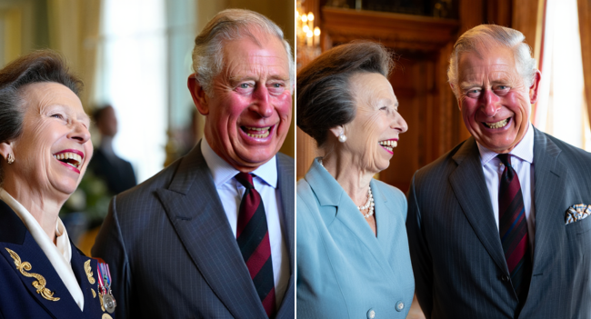 A Royal Moment of Pure Joy! There’s something truly special about seeing Princess Anne and King Charles III share a hearty laugh — a glimpse of their unshakable sibling bond that has stood the test of time. Amid all the formality and tradition, this candid moment radiates warmth, affection, and authenticity. It reminds us that even amidst crowns and ceremonies, family love always shines the brightest. Their laughter speaks volumes — of shared memories, gentle teasing, and the kind of understanding that only siblings can have. This beautiful scene brings a touch of lightness to royal life, showing us that behind the grandeur are hearts full of love and connection.  Here’s to the moments that remind us all to find joy in togetherness and laughter in life’s simplest exchanges