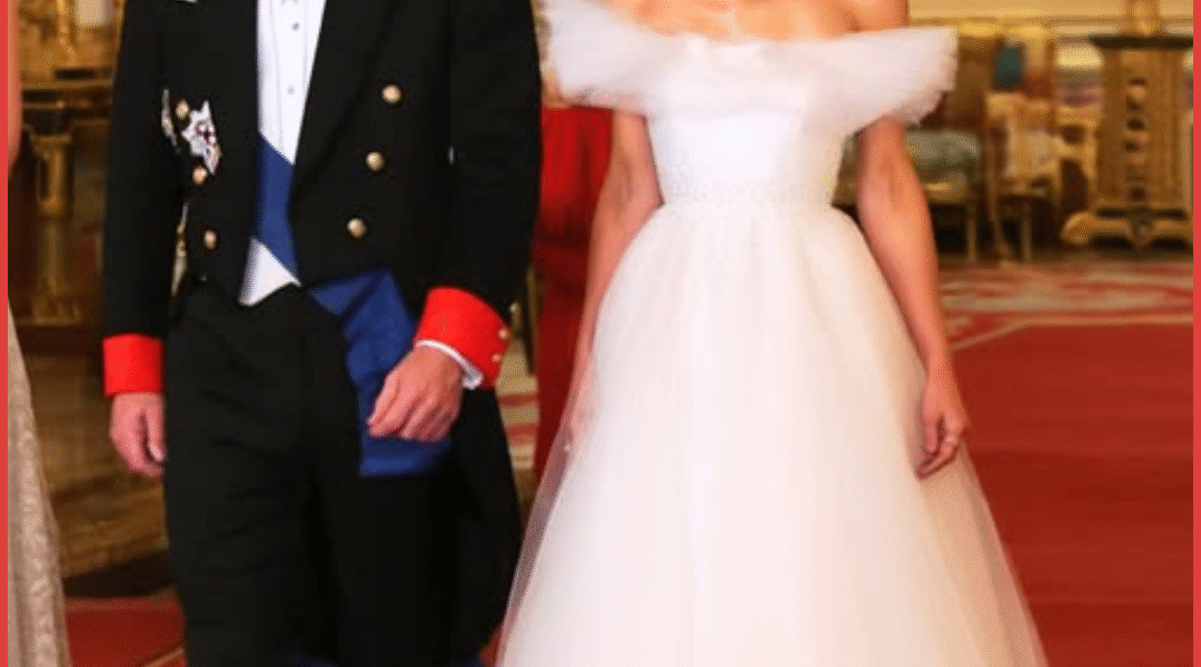 Catherine MESMERIZED The World In Shimmering White Gown and Late Queen’s Oversized Ruby and Diamond Necklace At State Gala Dinner