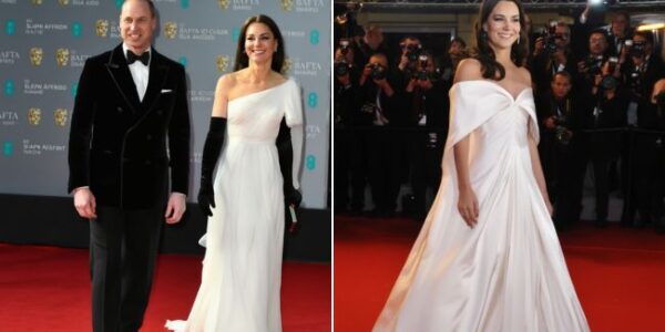 SEE!! Princess Catherine does it AGAIN — stealing the BAFTA spotlight beside Prince William in a breathtaking, re-imagined Alexander McQueen off-the-shoulder gown that proves sustainability can stun on the world stage. The cascading bow, the fluid silk, the confident shoulders — another masterclass from the woman who knows exactly when and how to reign on a red carpet. From the rented emerald Solace London at Earthshot 2022 to that Jamaica-hued Jenny Packham look in 2022, Catherine’s shoulder-baring track record is no accident — it’s diplomacy, duty, and eco-savvy fashion all woven into one visual language. 💚♻️ Royal watchers on X are losing it: “Catherine’s elegance is pure royalty reborn!” Paired with Zara earrings and Jimmy Choo pumps, her style hit the rare sweet spot — timeless, modern, and unforced. And now insiders say this wasn’t even the only fashion message Catherine sent with this gown… the second one is the part no one saw coming SEE!! Princess Catherine does it AGAIN — stealing the BAFTA spotlight beside Prince William in a breathtaking, re-imagined Alexander McQueen off-the-shoulder gown that proves sustainability can stun on the world stage. The cascading bow, the fluid silk, the confident shoulders — another masterclass from the woman who knows exactly when and how to reign on a red carpet. From the rented emerald Solace London at Earthshot 2022 to that Jamaica-hued Jenny Packham look in 2022, Catherine’s shoulder-baring track record is no accident — it’s diplomacy, duty, and eco-savvy fashion all woven into one visual language. 💚♻️ Royal watchers on X are losing it: “Catherine’s elegance is pure royalty reborn!” Paired with Zara earrings and Jimmy Choo pumps, her style hit the rare sweet spot — timeless, modern, and unforced. And now insiders say this wasn’t even the only fashion message Catherine sent with this gown… the second one is the part no one saw coming
