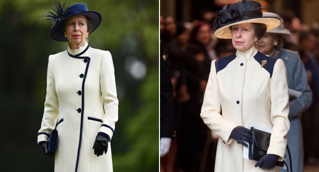 Grace. Elegance. Timeless Royal Style. Princess Anne once again reminded us what true sophistication looks like! Dressed in a stunning cream coat with delicate navy detailing, she exuded effortless dignity and poise — a vision of classic British refinement.  Her wide-brimmed hat, adorned with matching feathers, and those iconic black gloves completed the look — every detail whispering tradition, confidence, and royal grace. From the way she carries herself to her understated yet powerful fashion choices, Princess Anne proves that elegance isn’t about trends — it’s about character, presence, and authenticity. There’s something truly captivating about her aura — calm yet commanding, timeless yet modern. A woman who doesn’t follow the spotlight, yet somehow, always shines the brightest