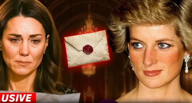 27 YEARS OF SILENCE… BROKEN.  For nearly three decades, it sat hidden — a sealed envelope buried deep among Princess Diana’s private papers. No one knew it existed. No one was meant to.  Until now.  When a royal archivist uncovered the letter and quietly delivered it to Kensington Palace, Princess Catherine asked to read it alone. Minutes later, staff say she emerged in tears — whispering, “It’s like she’s still here… talking to us.”  The letter was addressed “To my future granddaughter — whoever she may be.” It was written just months before Diana’s tragic passing.  Inside were words Catherine later described as “hauntingly prophetic.” “The world will watch you,” Diana wrote, “but never let them tell you who you are.”  That single line — from a mother she never met, to a granddaughter she never knew — has shaken the palace and captured the hearts of millions.  Now royal insiders are asking: Who else knew about this letter? Was it meant to be found… or was fate simply ready to reveal it?  27 years of silence. One hidden message. And a single sentence that changed Catherine forever