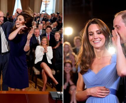 When Royal Protocol Meets Pure Love… No one expected this! In the middle of the most serious press conference of the year, Prince William and Princess Kate suddenly broke every royal rule — and our hearts.  The always composed, ever-dignified couple turned the hall upside down when they spontaneously started dancing! Prince William — yes, the usually calm, reserved Prince — spun around with genuine excitement, while Kate, glowing with happiness, held his hand tightly under the shimmering lights. The crowd went wild — laughter, applause, even a few happy tears. And then came the moment. As the music faded, William pulled Kate close, whispered something only she could hear… and she smiled through tears. That short, tender exchange said more than a thousand royal speeches ever could. It wasn’t just a dance — it was a glimpse into a love so deep, so real, so human, that the entire world stopped to feel it