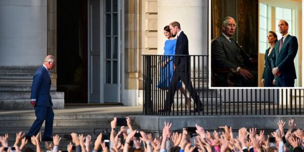 MONARCHY RESHAPED: William & Kate Take the Lead as King Charles Fades!  FREEZE FRAME. The crowd expected ceremony, smiles, and another polished royal moment — polite applause, nothing more.  But this time, something changed. Behind the calm expressions and perfect posture, history quietly rewrote itself.  King Charles — frail, distant, fading — stepped back. And before the world even realized it, William and Kate stepped forward.  This wasn’t just another royal appearance. It was a moment of transformation. William, steady and commanding. Kate, radiant yet resolute — every inch the queen the public already sees her as. Courtiers are whispering: the monarchy is being “reshaped before our eyes.” Some call it a soft abdication. Others call it the most strategic royal shift in a generation.  What’s clear is this: the era of quiet transition has begun. Charles, the caretaker king. William and Kate, the power rising from within.  Is this loyalty — or evolution? Duty — or destiny? Whatever you call it, one truth rings loud beneath the gilded ceilings of Buckingham Palace: The monarchy as we knew it is over. The future belongs to the Cambridges