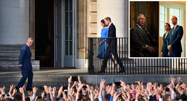 MONARCHY RESHAPED: William & Kate Take the Lead as King Charles Fades! FREEZE FRAME. The crowd expected ceremony, smiles, and another polished royal moment — polite applause, nothing more. But this time, something changed. Behind the calm expressions and perfect posture, history quietly rewrote itself. King Charles — frail, distant, fading — stepped back. And before the world even realized it, William and Kate stepped forward. This wasn’t just another royal appearance. It was a moment of transformation. William, steady and commanding. Kate, radiant yet resolute — every inch the queen the public already sees her as. Courtiers are whispering: the monarchy is being “reshaped before our eyes.” Some call it a soft abdication. Others call it the most strategic royal shift in a generation. What’s clear is this: the era of quiet transition has begun. Charles, the caretaker king. William and Kate, the power rising from within. Is this loyalty — or evolution? Duty — or destiny? Whatever you call it, one truth rings loud beneath the gilded ceilings of Buckingham Palace: The monarchy as we knew it is over. The future belongs to the Cambridges MONARCHY RESHAPED: William & Kate Take the Lead as King Charles Fades! FREEZE FRAME. The crowd expected ceremony, smiles, and another polished royal moment — polite applause, nothing more. But this time, something changed. Behind the calm expressions and perfect posture, history quietly rewrote itself. King Charles — frail, distant, fading — stepped back. And before the world even realized it, William and Kate stepped forward. This wasn’t just another royal appearance. It was a moment of transformation. William, steady and commanding. Kate, radiant yet resolute — every inch the queen the public already sees her as. Courtiers are whispering: the monarchy is being “reshaped before our eyes.” Some call it a soft abdication. Others call it the most strategic royal shift in a generation. What’s clear is this: the era of quiet transition has begun. Charles, the caretaker king. William and Kate, the power rising from within. Is this loyalty — or evolution? Duty — or destiny? Whatever you call it, one truth rings loud beneath the gilded ceilings of Buckingham Palace: The monarchy as we knew it is over. The future belongs to the Cambridges