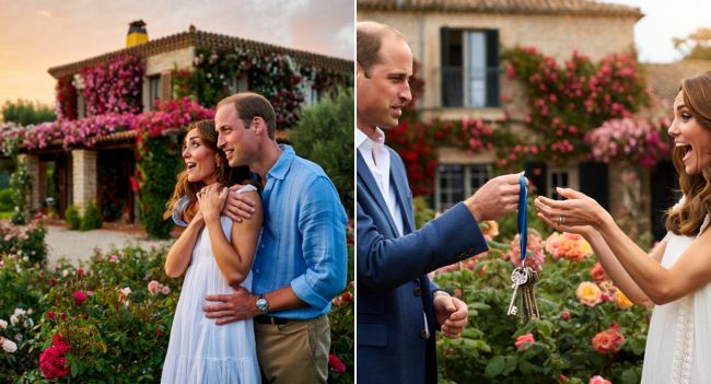 “For Every Tear You’ve Hidden — I’ve Seen Them All.” It wasn’t a royal event. No cameras. No headlines. Just love — quiet, raw, and real. In this fictional royal moment, Prince William surprises Catherine with a vintage sapphire-and-diamond necklace said to carry generations of memory and meaning. She opens the box, her breath catches — not because of the jewels, but because of a simple handwritten note tucked inside:  “For every tear you’ve hidden — I’ve seen them all.”  Sometimes, it’s not the gift that moves us… it’s the heart behind it. 💙 As he clasps the necklace around her neck, he whispers, “You’ve carried us through every storm. Now let me carry you.”  No grand gestures. No fanfare. Just two souls who’ve weathered the world — and still choose each other, again and again.  A royal gift. A hidden message. And seven words that can melt even the calmest of hearts