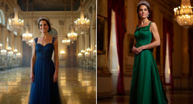 “She didn’t just wear the crown — she wore her memory.” There are rare nights when history breathes again — when the past and present stand side by side beneath the same golden light. Last night was one of those moments. As Catherine, Princess of Wales, stepped into the ballroom, time seemed to hold its breath. Upon her head rested Queen Elizabeth II’s most treasured tiara — not just a masterpiece of diamonds, but a living relic of duty, devotion, and destiny. Each stone whispered stories of seven decades — the laughter, the grace, the unshakable strength of a monarch who defined an era. But as the light caught Catherine’s poise and calm, those same jewels seemed to awaken once more — not as relics, but as renewal. Witnesses said it felt like the late Queen’s presence filled the room, shimmering quietly in every reflection. This wasn’t just fashion. It was legacy — reborn in the hands of a woman stepping toward her own chapter of history. Catherine didn’t just inherit a tiara… she inherited a promise. A promise to lead with compassion. To honor the past, even as she shapes the future “She didn’t just wear the crown — she wore her memory.” There are rare nights when history breathes again — when the past and present stand side by side beneath the same golden light. Last night was one of those moments. As Catherine, Princess of Wales, stepped into the ballroom, time seemed to hold its breath. Upon her head rested Queen Elizabeth II’s most treasured tiara — not just a masterpiece of diamonds, but a living relic of duty, devotion, and destiny. Each stone whispered stories of seven decades — the laughter, the grace, the unshakable strength of a monarch who defined an era. But as the light caught Catherine’s poise and calm, those same jewels seemed to awaken once more — not as relics, but as renewal. Witnesses said it felt like the late Queen’s presence filled the room, shimmering quietly in every reflection. This wasn’t just fashion. It was legacy — reborn in the hands of a woman stepping toward her own chapter of history. Catherine didn’t just inherit a tiara… she inherited a promise. A promise to lead with compassion. To honor the past, even as she shapes the future