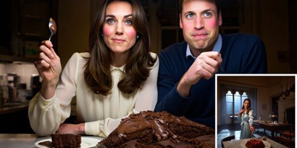 MIDNIGHT AT THE PALACE: THE SWEETEST ROYAL MISSION EVER!  You’d think life inside the palace would be all diamonds and diplomacy… but apparently, it’s also about late-night chocolate cravings! According to the funniest “insider” reports, security cameras at Kensington Palace caught a mysterious figure sneaking into the royal kitchen at 12:03 a.m. Guards were on high alert — until they discovered the “intruder” was none other than Princess Kate, tip-toeing toward the fridge in her slippers, searching for leftover chocolate cake. But the plot thickens (and the frosting sweetens) — halfway through her secret mission, Prince William appeared, spoon in hand, completely unbothered by the midnight madness. Witnesses say the two shared a few bites, a few laughs, and one of those quiet moments that remind us that love isn’t always grand gestures — sometimes it’s just sharing dessert in the dark. So yes, even in the world of crowns and carriages, true romance looks a lot like crumbs on the counter and giggles at midnight.  Because let’s face it — even royals know love is sweeter after midnight