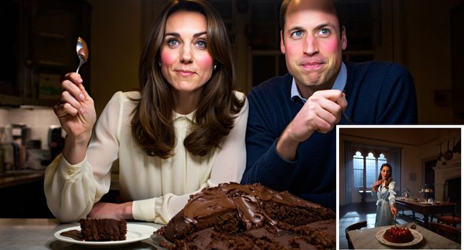 MIDNIGHT AT THE PALACE: THE SWEETEST ROYAL MISSION EVER!  You’d think life inside the palace would be all diamonds and diplomacy… but apparently, it’s also about late-night chocolate cravings! According to the funniest “insider” reports, security cameras at Kensington Palace caught a mysterious figure sneaking into the royal kitchen at 12:03 a.m. Guards were on high alert — until they discovered the “intruder” was none other than Princess Kate, tip-toeing toward the fridge in her slippers, searching for leftover chocolate cake. But the plot thickens (and the frosting sweetens) — halfway through her secret mission, Prince William appeared, spoon in hand, completely unbothered by the midnight madness. Witnesses say the two shared a few bites, a few laughs, and one of those quiet moments that remind us that love isn’t always grand gestures — sometimes it’s just sharing dessert in the dark. So yes, even in the world of crowns and carriages, true romance looks a lot like crumbs on the counter and giggles at midnight.  Because let’s face it — even royals know love is sweeter after midnight