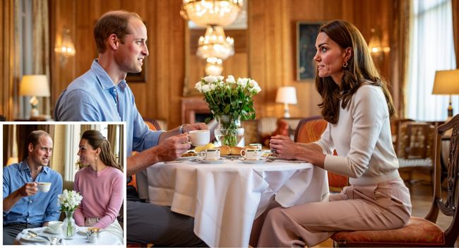 MORNING CHAOS AT THE PALACE!  Even the most royal mornings come with a few sweet little surprises… and today’s palace scoop has everyone smiling! Reports say Princess Kate started the day by making tea for Prince William — a simple, loving gesture that melted hearts all over the palace. But there was just one tiny twist… she forgot to add sugar! According to “sources,” William took one sip, smiled warmly, and told his aides, “It tastes great.” (Gentlemen, take notes!) Moments later, when Kate wasn’t looking, he quietly slipped in two spoonfuls of sugar — proof that sometimes love means saying nothing and adding sweetness in silence. Fans are calling it “the most adorable royal moment ever” — and honestly, who can disagree? It’s a perfect reminder that real love isn’t about grand gestures or perfect tea… it’s about patience, kindness, and knowing when to stir in a little extra sweetness yourself. Because in the end — love is sincere, minus one spoon