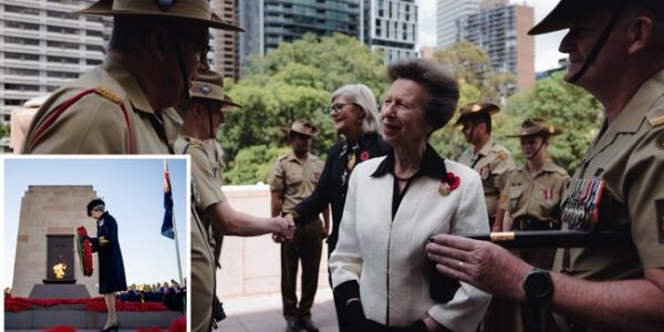 “Lest We Forget.” Today, hearts across Australia and New Zealand united in remembrance of all those who gave their lives in service to their country. At the ANZAC Memorial in Sydney, Her Royal Highness The Princess Royal paid a deeply moving tribute — laying a wreath of red poppies in honor of the brave men and women who never returned home. With quiet dignity and respect, she bowed her head as the crowd fell silent, the haunting sound of The Last Post echoing through the memorial grounds. Dressed in elegant navy, The Princess Royal took time to speak personally with veterans and serving troops, listening to their stories of courage and sacrifice. Those who were present described the moment as “incredibly humbling” — a rare, heartfelt connection between a member of the Royal Family and the heroes who have carried the ANZAC spirit through generations. This poignant visit marks the beginning of Her Royal Highness’s four-day tour of Australia, highlighting her lifelong commitment to honoring service, strengthening community ties, and preserving remembrance traditions that transcend borders. For a few powerful moments, history, respect, and gratitude came together beneath the Australian sun — a reminder that their sacrifice will never be forgotten “Lest We Forget.” Today, hearts across Australia and New Zealand united in remembrance of all those who gave their lives in service to their country. At the ANZAC Memorial in Sydney, Her Royal Highness The Princess Royal paid a deeply moving tribute — laying a wreath of red poppies in honor of the brave men and women who never returned home. With quiet dignity and respect, she bowed her head as the crowd fell silent, the haunting sound of The Last Post echoing through the memorial grounds. Dressed in elegant navy, The Princess Royal took time to speak personally with veterans and serving troops, listening to their stories of courage and sacrifice. Those who were present described the moment as “incredibly humbling” — a rare, heartfelt connection between a member of the Royal Family and the heroes who have carried the ANZAC spirit through generations. This poignant visit marks the beginning of Her Royal Highness’s four-day tour of Australia, highlighting her lifelong commitment to honoring service, strengthening community ties, and preserving remembrance traditions that transcend borders. For a few powerful moments, history, respect, and gratitude came together beneath the Australian sun — a reminder that their sacrifice will never be forgotten