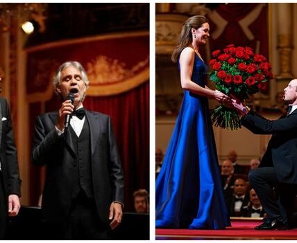 Royal Hearts Unplugged! Prince William’s Valentine’s Night Serenade Leaves the World Breathless — A Love Song, A Kneel, and Tears of Devotion from Princess Kate 💞🎤🌹 In a scene straight out of a royal fairytale, Prince William took center stage this Valentine’s evening — not as a future king, but as a man deeply in love. Performing a soul-stirring duet with legendary tenor Andrea Bocelli, William unveiled “Always Yours,” a song he personally wrote as a timeless love letter to his wife, Princess Catherine.  As the final notes faded, the audience gasped — William dropped to one knee, offering Kate a bouquet of radiant red roses symbolizing their eternal bond. But it wasn’t just the gesture that stole hearts — it was his words. In eight heartfelt confessions shared live on stage, the Prince bared his soul, speaking of love, loyalty, and gratitude in a way the world has never heard before.  Overcome with emotion, Princess Kate wept openly, her tears shimmering beneath the spotlight as the crowd rose in thunderous applause. Royal watchers are calling it “the most romantic moment in modern royal history.” One fan gushed, “This wasn’t duty — it was destiny. William and Kate just redefined royal love.”