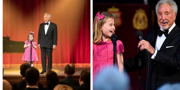 Royal Melody Magic! Princess Charlotte Captivates the Nation with a Touching Duet for King Charles  In a moment that melted hearts across Britain, Princess Charlotte surprised the world by performing a heartfelt duet with Sir Tom Jones during King Charles’ birthday celebration. Dressed in a soft pastel gown, the young Princess stepped up to the microphone and whispered, “This song is for my beloved grandfather.” Her angelic voice harmonized beautifully with the music legend’s rich tone, filling the royal hall with warmth, emotion, and pride. King Charles, visibly moved, watched with tears in his eyes as his granddaughter’s tender tribute bridged generations and turned the night into an unforgettable royal memory. Fans everywhere hailed it as “a star is born” moment — a pure, timeless expression of love from a granddaughter to her King.
