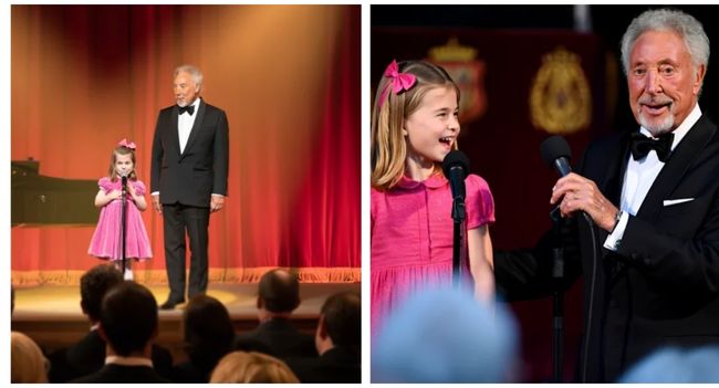 Royal Melody Magic! Princess Charlotte Captivates the Nation with a Touching Duet for King Charles  In a moment that melted hearts across Britain, Princess Charlotte surprised the world by performing a heartfelt duet with Sir Tom Jones during King Charles’ birthday celebration. Dressed in a soft pastel gown, the young Princess stepped up to the microphone and whispered, “This song is for my beloved grandfather.” Her angelic voice harmonized beautifully with the music legend’s rich tone, filling the royal hall with warmth, emotion, and pride. King Charles, visibly moved, watched with tears in his eyes as his granddaughter’s tender tribute bridged generations and turned the night into an unforgettable royal memory. Fans everywhere hailed it as “a star is born” moment — a pure, timeless expression of love from a granddaughter to her King.