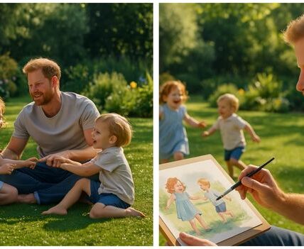 Heartfelt Surprise! Prince Harry Spends the Weekend Painting His Children — But What He Did with the Artwork Left Everyone Speechless   In a tender and unexpected gesture, Prince Harry devoted his entire weekend to completing his first-ever painting — a touching portrait of his two beloved children, Archie and Lilibet. Friends say the Duke poured his heart into every brushstroke, capturing the innocence and joy that keep him grounded amid royal distance and public storms.  But instead of hanging the painting in his California home, Harry quietly wrapped it in brown paper and sent it across the ocean — to a “faraway place” whose identity remains undisclosed. Some say it was mailed to King Charles, others whisper it was meant for Princess Catherine or even his late mother’s resting place. Whatever the truth, royal insiders say one thing is certain: it wasn’t just a painting — it was a message of love, forgiveness, and longing.