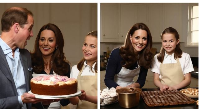 TEARS IN THE PALACE: Princess Charlotte’s Secret Birthday Surprise That Left Prince William in Tears. To prepare for a big surprise, Princess Charlotte invited her mother – Princess Kate to the kitchen to personally make a birthday cake to celebrate her father, Prince William’s 41st birthday. She came up with an idea to put away the greeting card that she hand-wrote to send a few words of thanks to William, her father. As soon as she read that card, the last 12 words were Charlotte’s most sincere words to William, causing the seemingly tough and strong father to have a moment of weakness, bursting into tears in front of his daughter.”