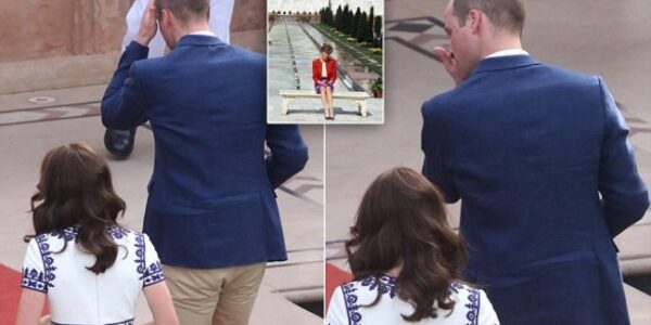 “Tears at the Taj: Prince William Overcome with Emotion as He Retraces Princess Diana’s Iconic Moment” It was meant to be a simple photo op — but emotion took over. Standing where his mother once sat in silence, Prince William appeared visibly moved as he and Kate posed on the same marble bench that became one of the most haunting images of Princess Diana’s life. Cameras caught the prince wiping his eyes before slipping on his sunglasses, his composure faltering under the Indian sun. Witnesses say the air around the Taj Mahal went still — as if the past and present had collided. “You could see it in his face,” one onlooker said. “He wasn’t just honoring her — he was feeling her.” For William, it wasn’t just another royal tour stop; it was a pilgrimage of the heart, a son quietly revisiting the moment his mother’s heartbreak became history. But what did Kate whisper to him right after the cameras clicked — the moment that brought him back from the edge? Full story below 👇