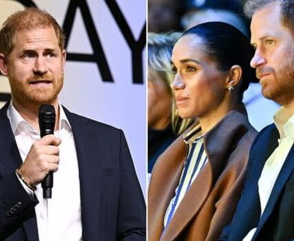“PRINCE HARRY’S EMOTIONAL COLLAPSE ON STAGE: Fans Stunned as He Looks ‘Sad, Anxious & Tired’ While Accepting Humanitarian Award With Meghan” What was meant to be a night of glory turned into a moment no one could forget. As Meghan beamed beside him, Prince Harry stepped on stage — pale, tense, eyes hollow — looking nothing like the jubilant hero the crowd expected. Witnesses say his hands trembled slightly as he adjusted the microphone, his smile fading before it even formed. The applause roared, yet his gaze drifted downward, as though he was hearing a different kind of noise — one only he could feel. Meghan reached for his arm; he barely responded. “It was like watching a man haunted,” one attendee whispered. After the ceremony, insiders say Meghan was seen wiping her eyes, whispering something to him before they disappeared backstage. But the real shock came minutes later — when a hot mic reportedly picked up Harry saying just six words that left staff frozen in place. What did he say that turned a celebration into a royal mystery?… Find out below 👇