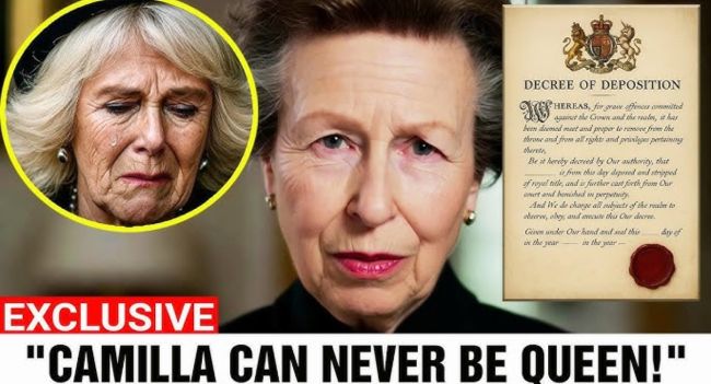 “BREAKING: Princess Anne Sparks Outrage on Live Camera — ‘Camilla Not Queen!’” 😱 In an unprecedented and jaw-dropping moment, Princess Anne has caused an absolute storm after publicly declaring on camera, “Camilla is not Queen!” during a live interview. The stunning remark, made in front of a global audience, has sent shockwaves through the royal family and ignited a firestorm of debate.  Insiders say that Anne’s comment wasn’t a slip-up — it was a calculated jab, and it’s clear the tensions between her and Queen Consort Camilla are anything but subtle. Behind the scenes, palace officials are scrambling to downplay the fallout, but the damage may be done. Was this a sign of deeper royal discord? Or a bold move by Anne to claim her place in the monarchy’s future?  What exactly did Princess Anne mean, and why are royal insiders terrified that this could spark a feud too big to hide?