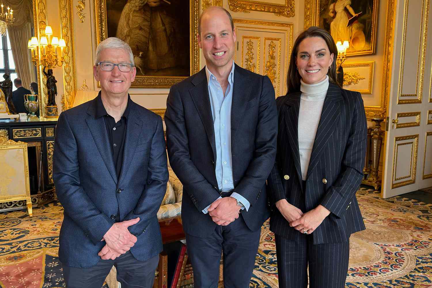 Kate Middleton and Prince William Host Apple CEO Tim Cook at Windsor Castle